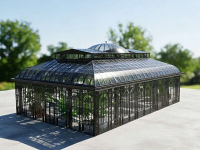 Steel Frame Glass Conservatory, I-Beam Garden Room, Modern Victorian Conservatory